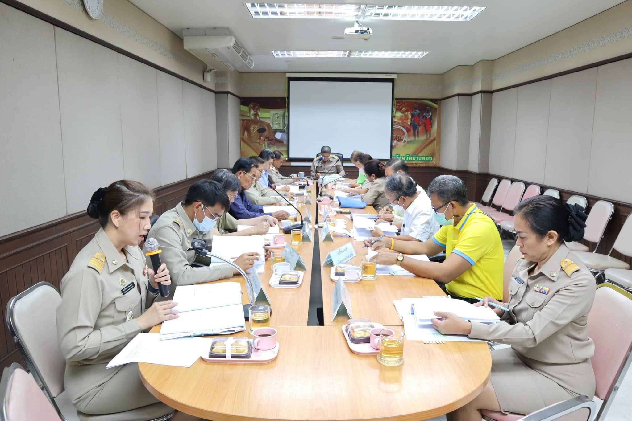 ประชุมคณะกรรมการข้าราชการองค์การบริหารส่วนจังหวัด จังหวัดอ่างทอง ครั้งที่ ๑/๒๕๖๗