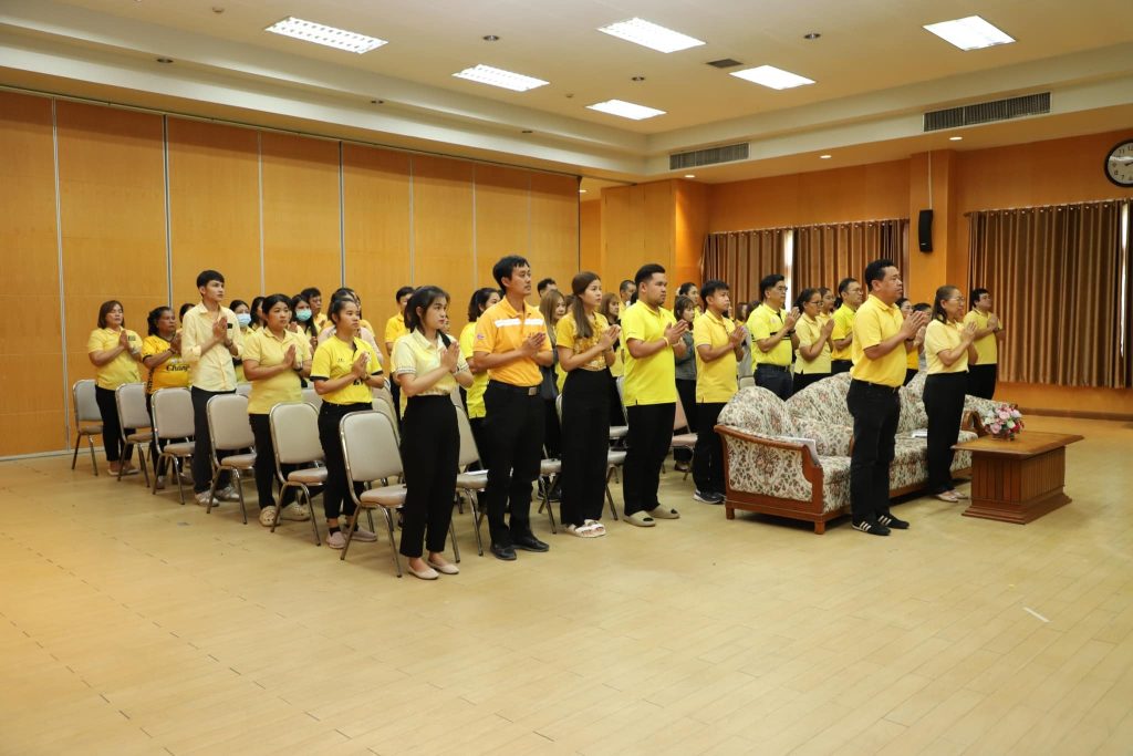 อบจ.อ่างทอง ร่วมพิธีเจริญพระพุทธมนต์ ปฏิบัติธรรมเจริญสมาธิภาวนา เพื่อเฉลิมพระเกียรติ และถวายเป็นพระราชกุศล เนื่องในโอกาสวันเฉลิมพระชนมพรรษาพระบาทสมเด็จพระเจ้าอยู่หัว (๒๘ กรกฎาคม ๒๕๖๗)